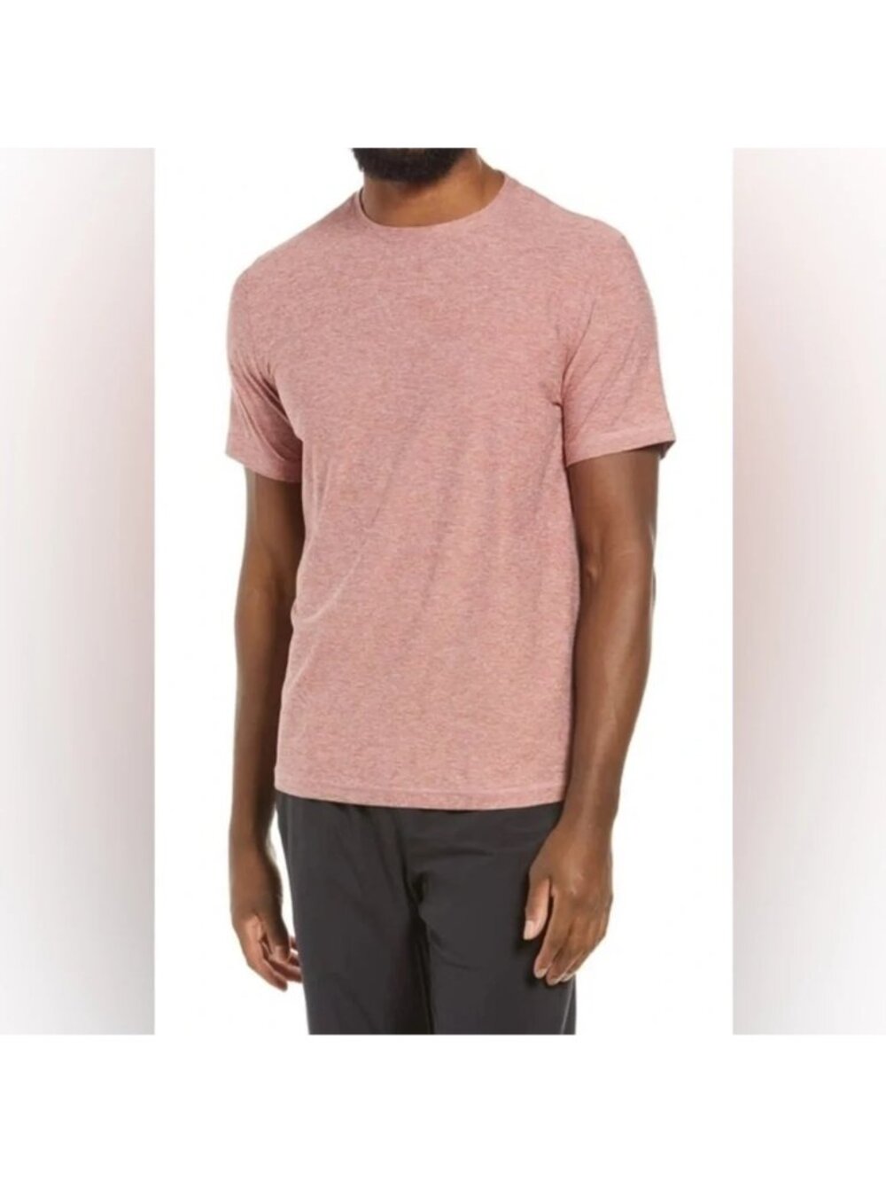 VUORI Strato Tech Tee XXL Redwood Heather Quick Dry Moisture Wicking
